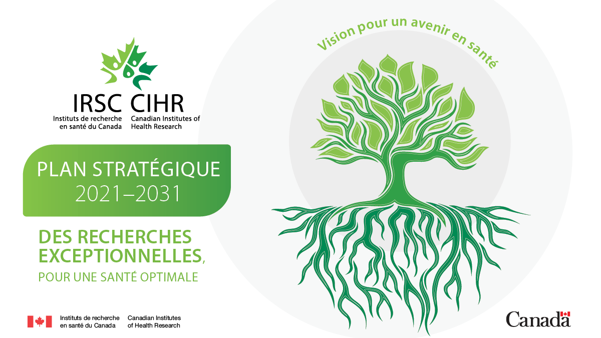 Plan stratégique des IRSC 2021-2031 : Vision pour un avenir en santé. Des recherches exceptionnelles pour une santé optimale.